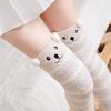 Kurze/lange flauschige warme Bettsocken, kniehoch, für den Winter, schwarze Pfote, Katze im Hut, weich