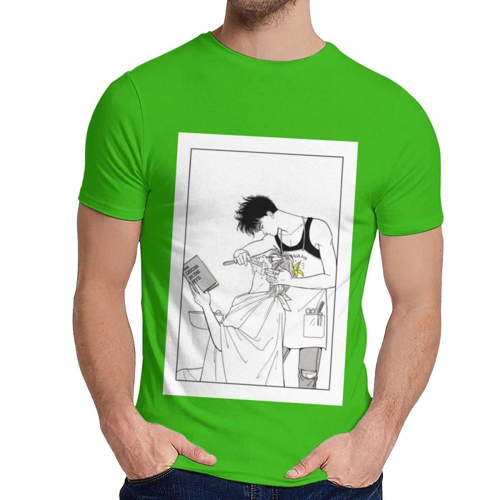 Harajuku Fish Anime Japanese Crime Ash Eiji Manga T Shirt For Man Crazy Organic Cotton