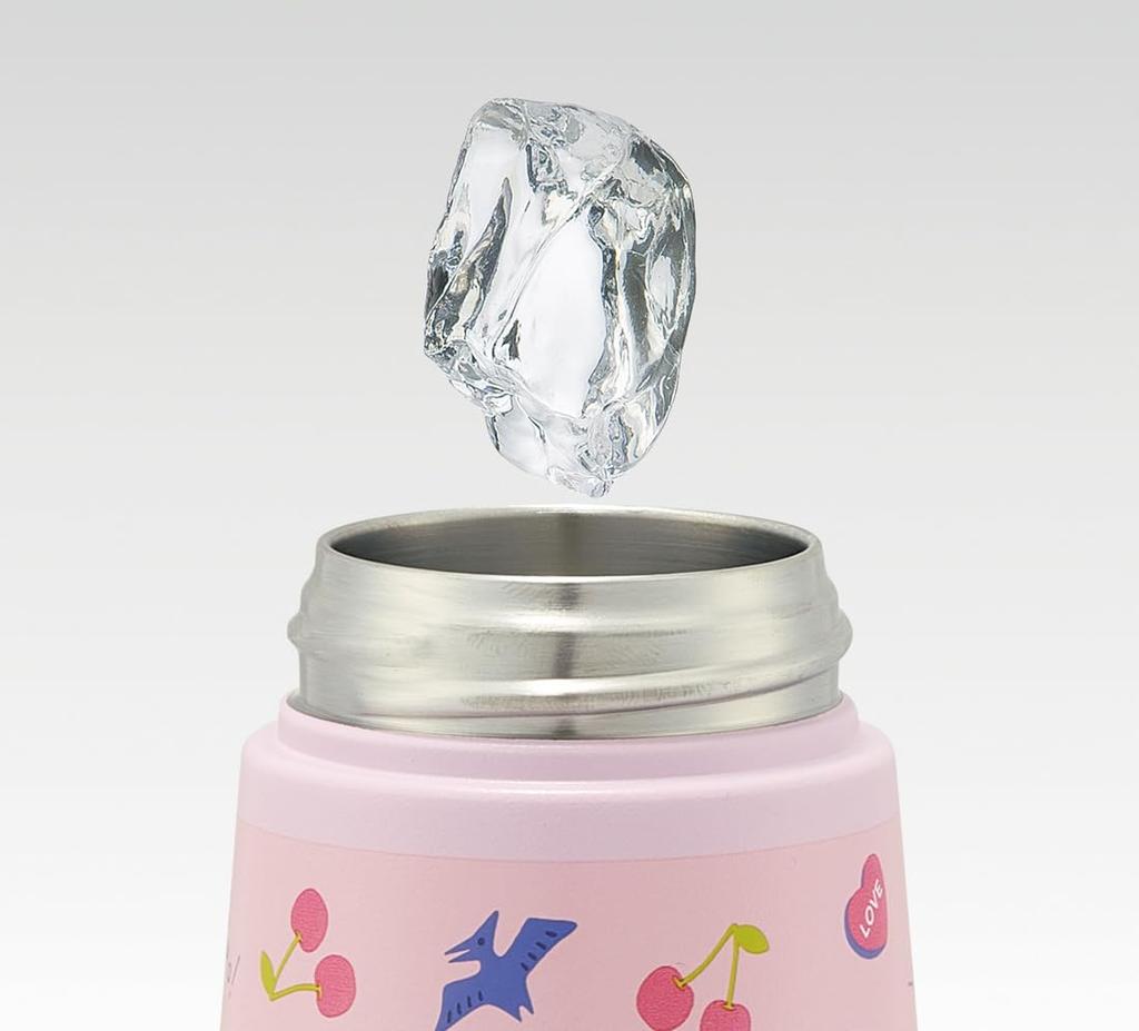 Skater 370ml Edelstahl-Wasserflasche mit Strohhalm, Doppelschichtige Vakuumisolierung, Fröhliches & Lächeln-Design (SSH4D-A)