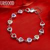 Bracciale Regalo in Argento Sterling 925 con Zirconi AAA a Forma di Cuore