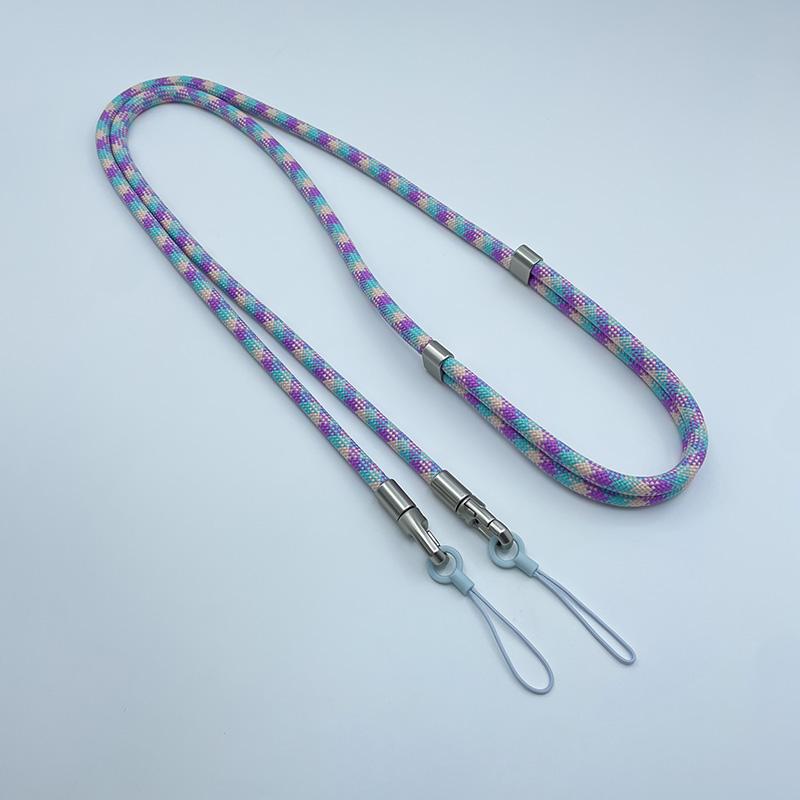 Length 160cm Phone Lanyard Adjustable Detachable Neck Cord Crossbody Strap Carabiner Pendant Card Key for iPhone 17 Pro Max 16