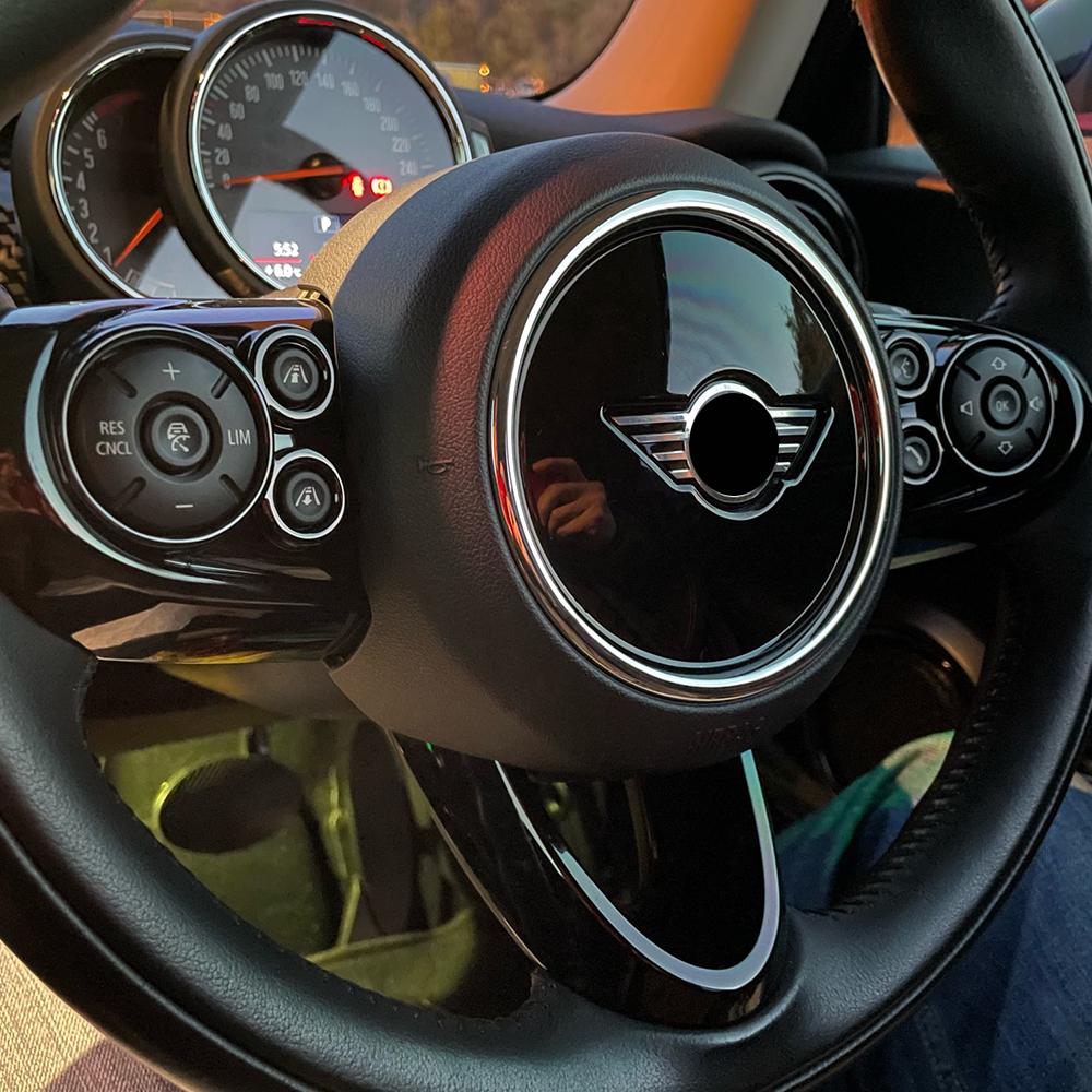 For MINI One Cooper S JCW F60 F55 F54 F56 F57 Car Steering Wheel Button Cover Sticker PC Interior Decoration Car-styling Auto