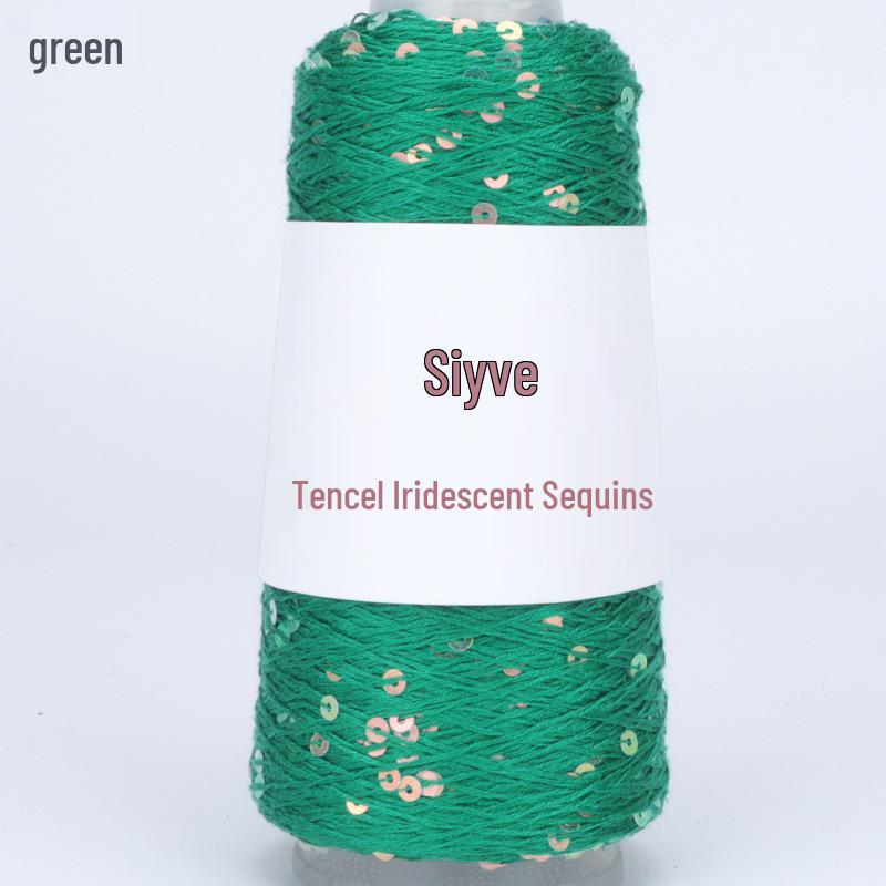 Si Yue Tencel Iridescent Paljettgarn: Handstickat Mode Bländar