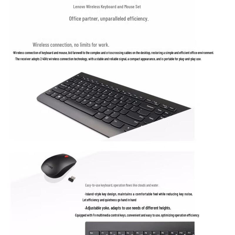 Lenovo 2.4G Wireless Keyboard and Mouse Combo