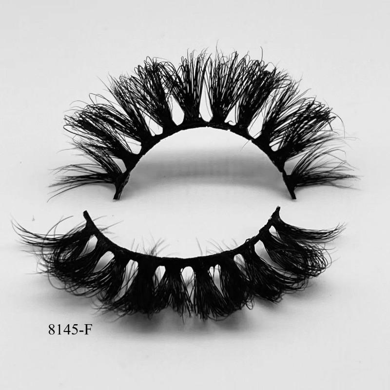 Die neuen 20MM Nerz Russische gekräuselte künstliche Wimpern, Europäische und Amerikanische Wimpern sind dick, gekräuselt und unordentlich, und gebratene Wimpern.