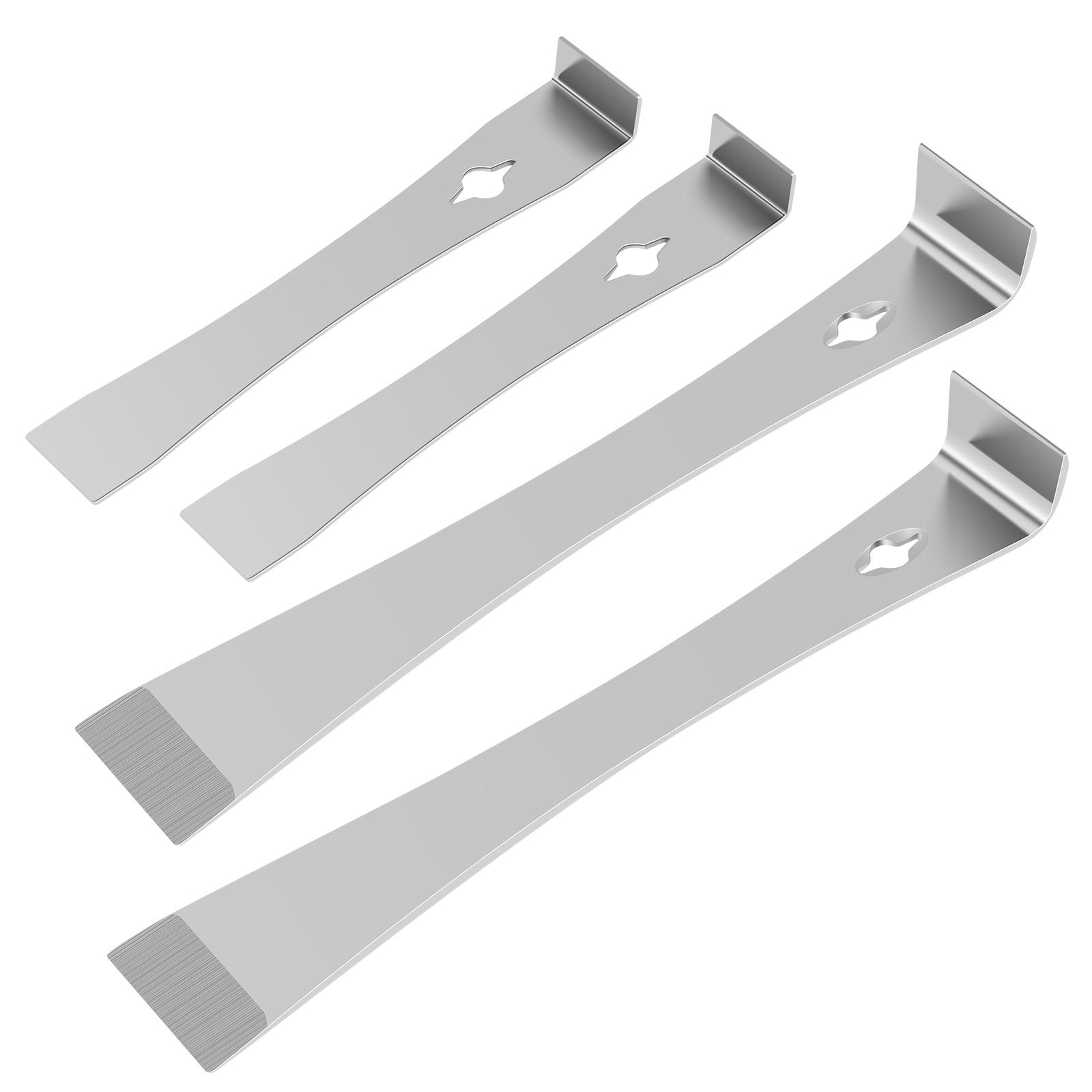 4Pcs Pry Bar Scraper Set Multifunctional Crowbar Tool Built in Nail Puller Bolt Removers Stainless Steel Pry Bar Flat Pry Tool
