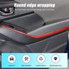 Red Carbon fiber Front Door Upper Side Trim Sticker For Subaru Crosstrek 2024