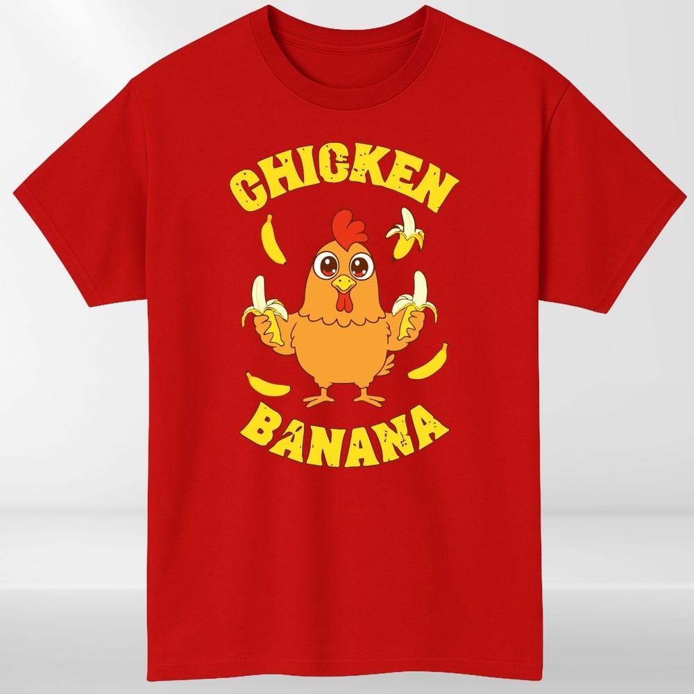 Chicken Banana T Shirt Funny Chicken Meme Tee Cute Cartoon Gift Kids to 4X S