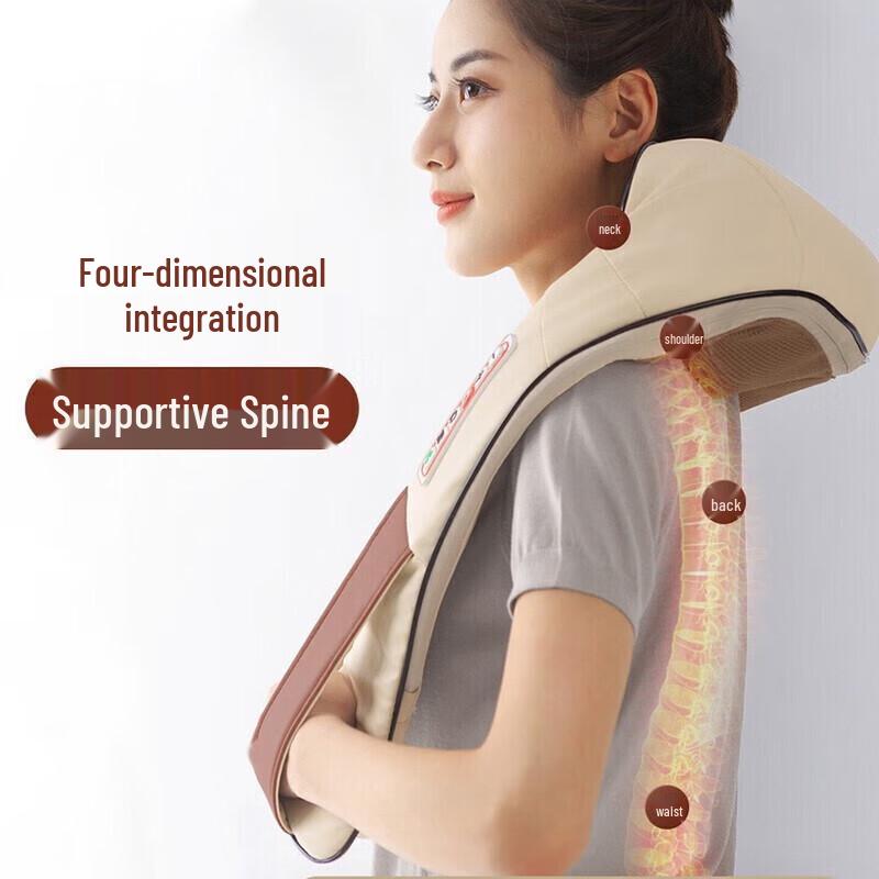 AUX Neck and Shoulder Kneading Massager Shawl CN plug (adapter included)