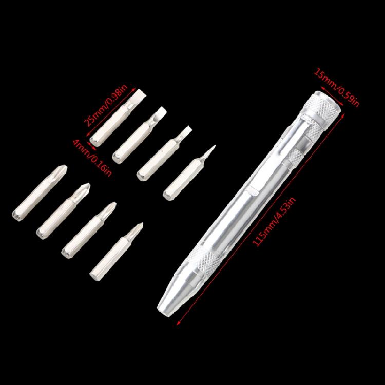 8 in 1 Magnetic Screwdriver Pen Shape Screwdriver Easy change Screwdriver Bits