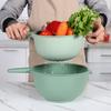 4PCS/Set Comfortable Grip Salad Bowls With Handle Flour Mixing Basin Drip Basin  Fruit