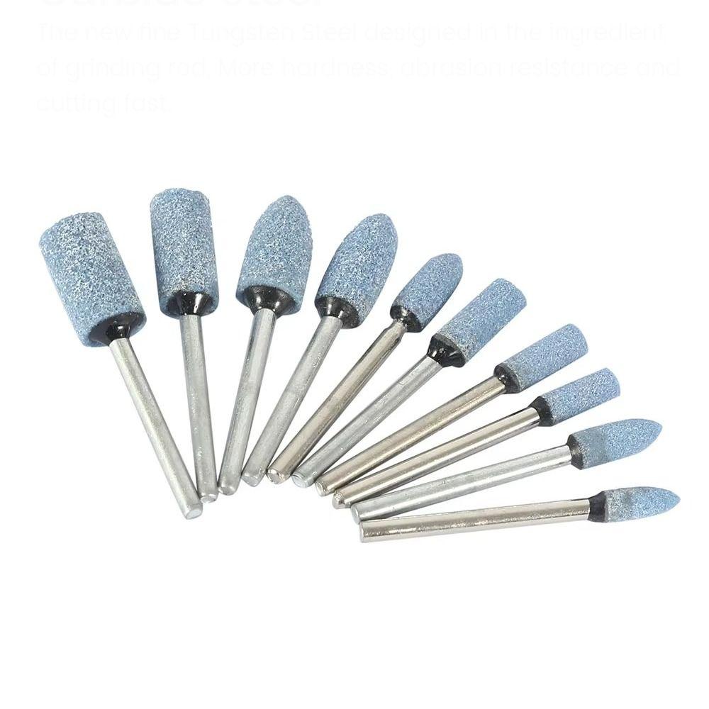 10Pcs Wheel Head Electric Grinding Stone Wheel Blue Mini Drill Rotary Tools Durable Polishing Head