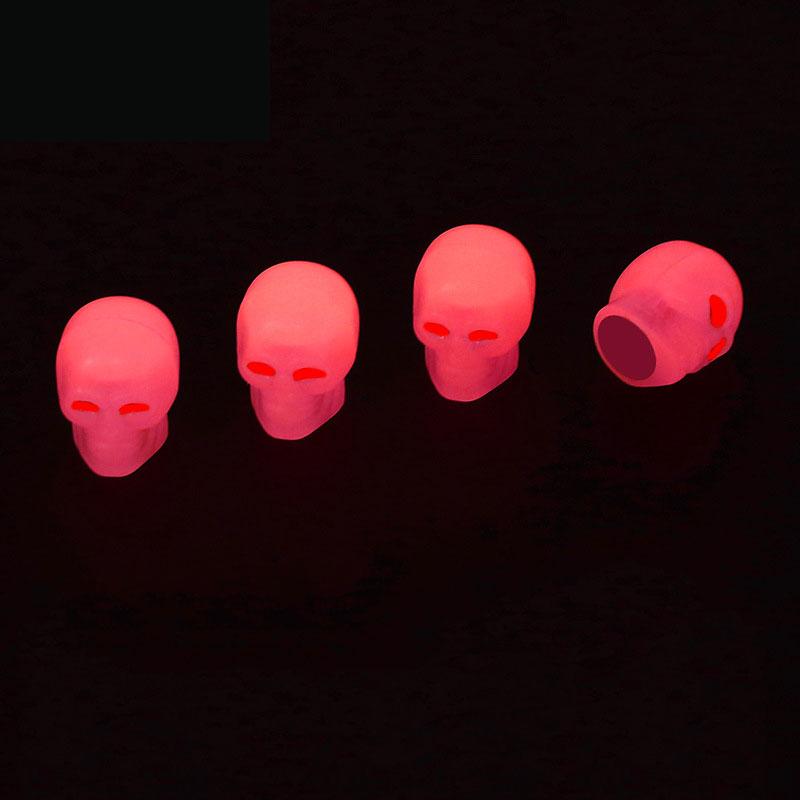

1-10pcs Luminous skull Automobile tyre luminous valve cap automobile electric vehicle motorcycle valve cover luminous valve Caps