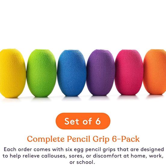 Finger Positioning Aid 6Pcs Pencil And Pen Grips for Kids Handwriting, Reusable Adults, Comfortable Soft EVA Foam Cushioned Holders Handwriting
