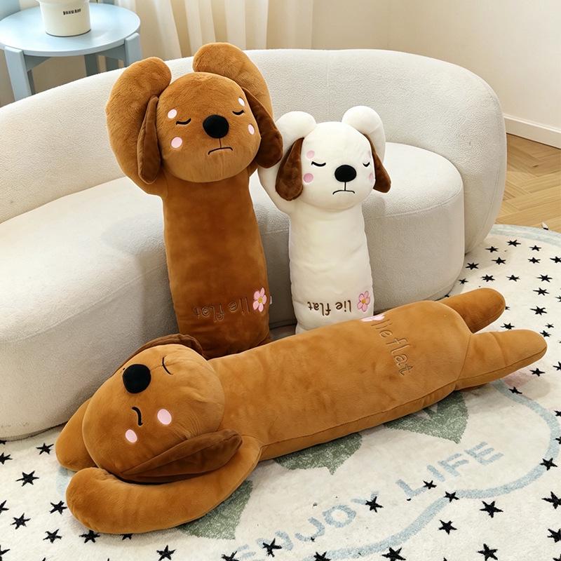 Large Cartoon Long Dog Plush Pillow - Stuffed Companion Sleep Doll & Bed Toy, Perfect Birthday Gift
