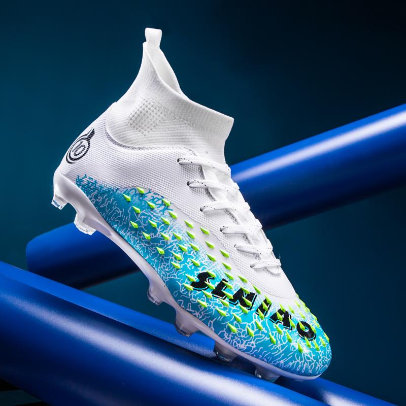 TF/FG Lightweight Ankle Football Boots Men's Football Shoes Outdoor Anti Slip Grass Professional Training Tournament Sports Shoe