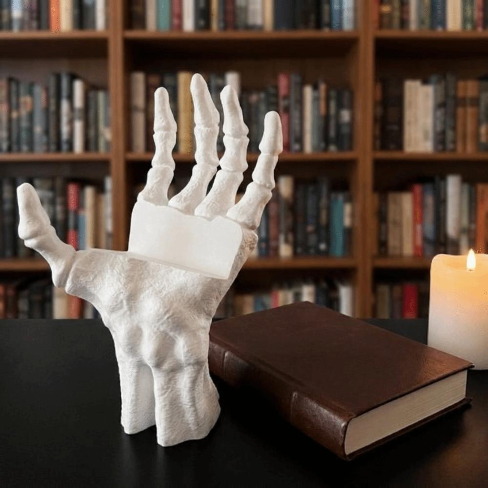 3D Printing Ghost Hand Book Stand Gothic Style Book Storage Rack  Tabletop Decor