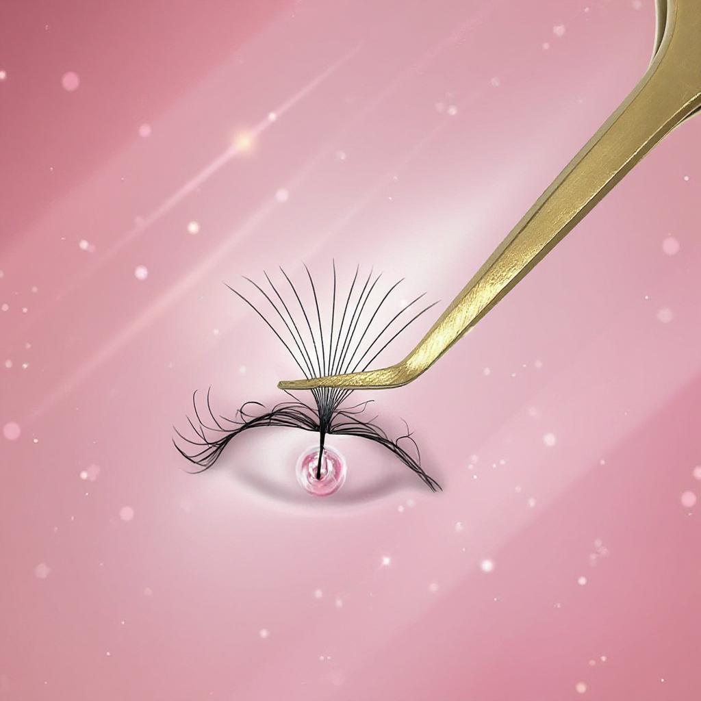Handmade Volume Silk Mink Eyelash Extension Lash Extension Extensions Support Customized Logo