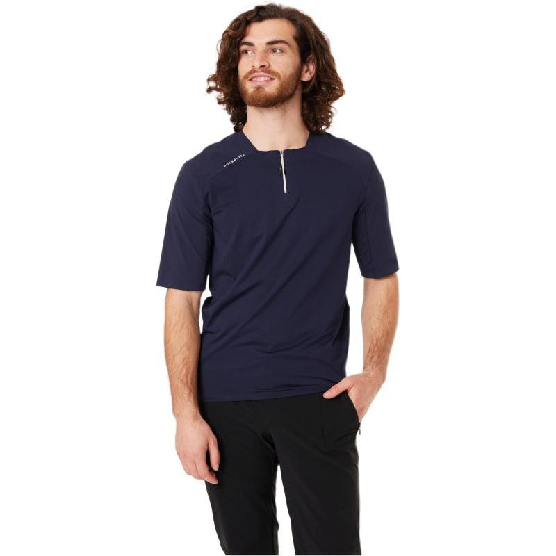 

DECATHLON ST 500 Outdoor Casual Pullover Short Sleeve Cycling Suit Men s Blue Black XL