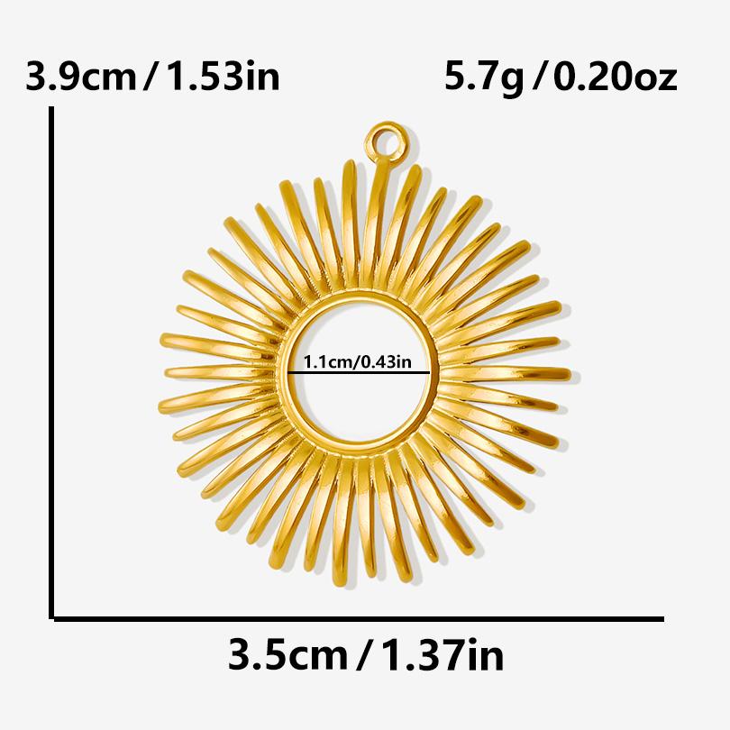 6pcs Simple Geometric Oval Water Droplets Real Gold Plated Stainless Steel Charms For Jewelry Making Supplies DIY Heart Pendant