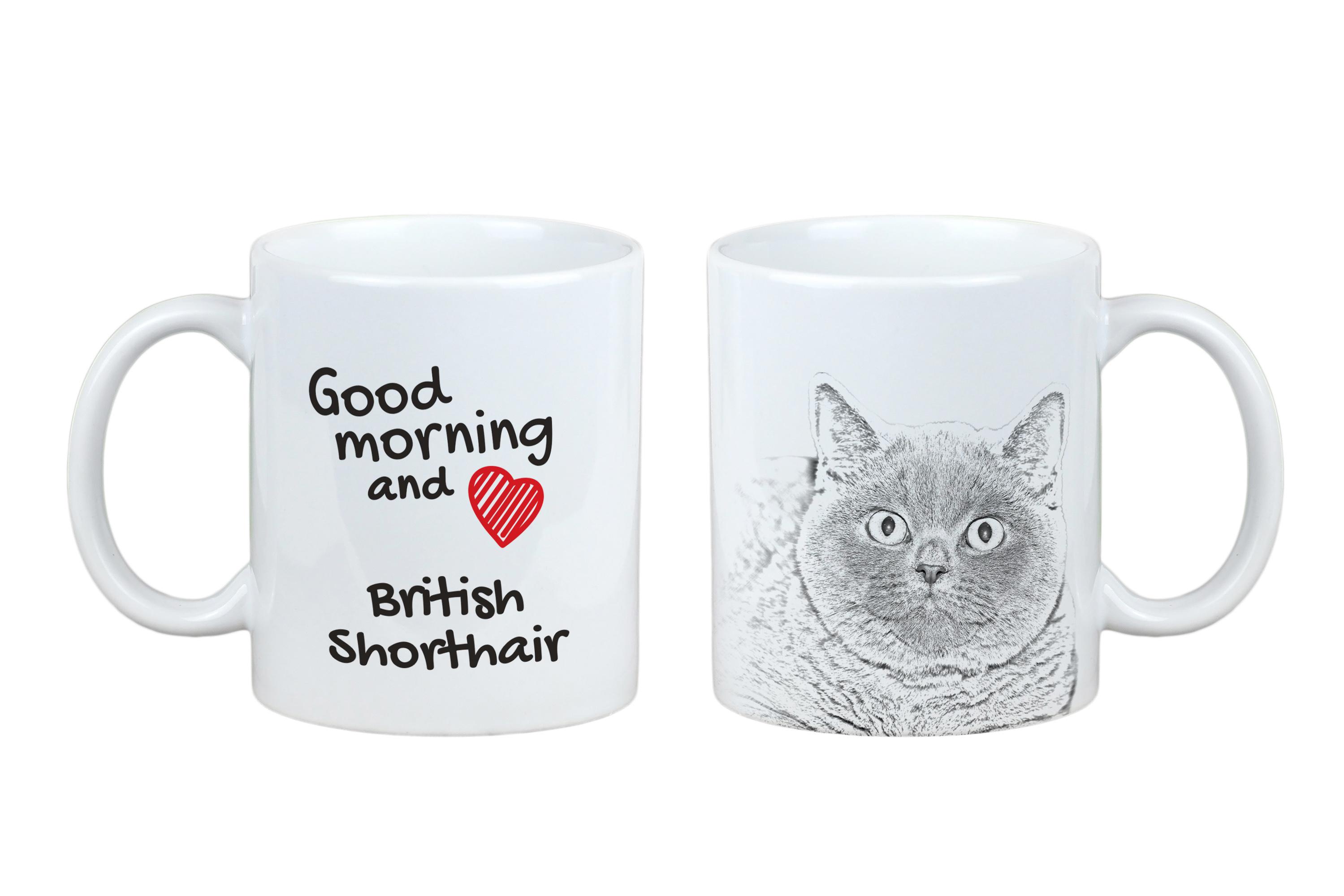 

British Shorthair - cat mug, personalized mug with print, classic gift for everyone from the Art-Dog brand білий