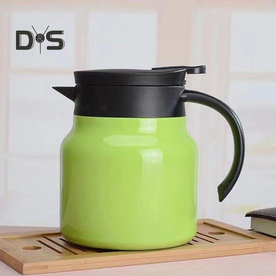 Tee-Thermokanne, 1000 ml, isolierte Teekanne aus Edelstahl mit Siebdeckel, abnehmbarem Filter, V-förmiger Ausguss, Kaffeekanne, Thermoskanne für die Küche zu Hause