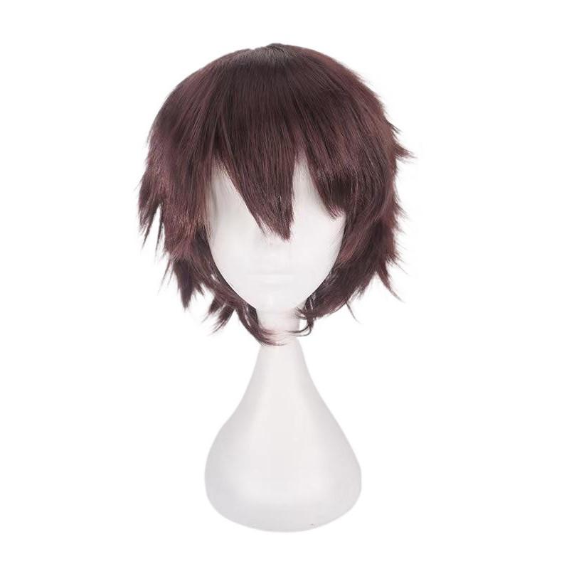 Cos Short Black Cosplay Wig With High Temperature Silk For Anime Costumes