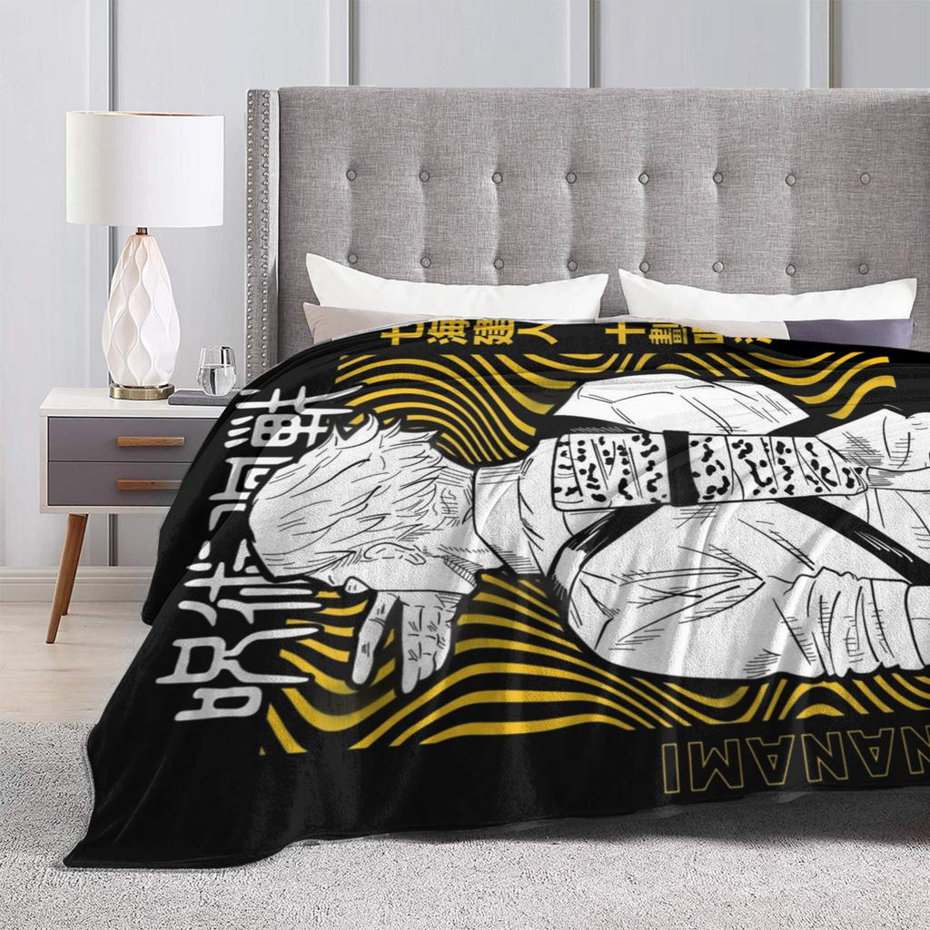 Jujutsu Kaisen Flannel Blankets Kento Nanami Funny Throw Blankets for Home Quilt,