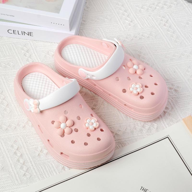 Women's Trendy Summer Floral Clogs – Stylish, Versatile, Thick-Soled Flats with Unique Comfort