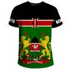 3D Printed Kenya National IndependenceDay T Shirt The Republic-of Kenya Emblem Falg Graphic Short Sleeves Vintage Tee Shirts Top