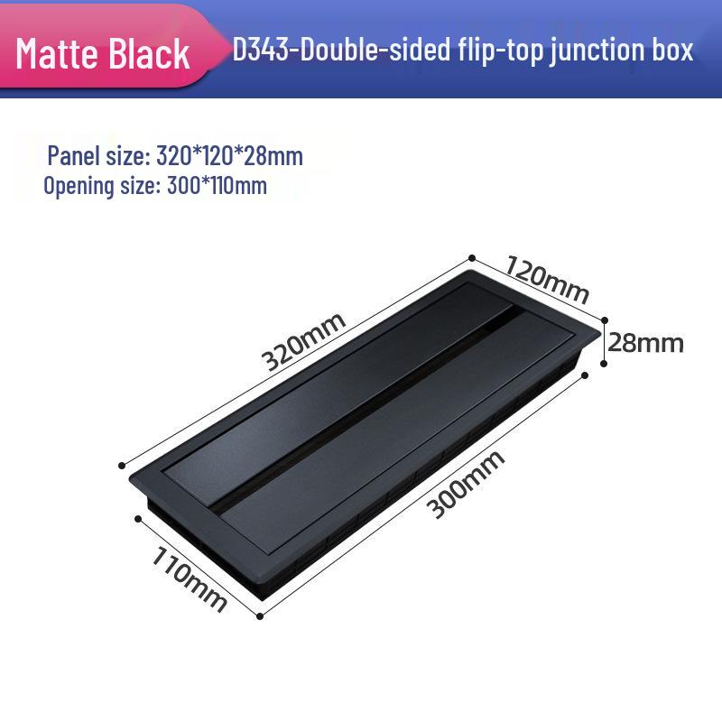 Aluminum Alloy Desktop Cable Management Cover for Computer Desk 86 Socket