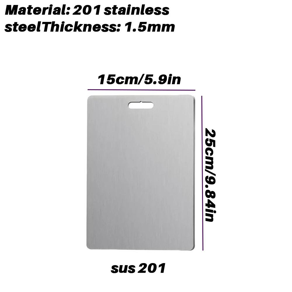 

New stainless steel cutting board, multiple materials, for kitchen, home, camping, parties, and barbecues, usable on both sides