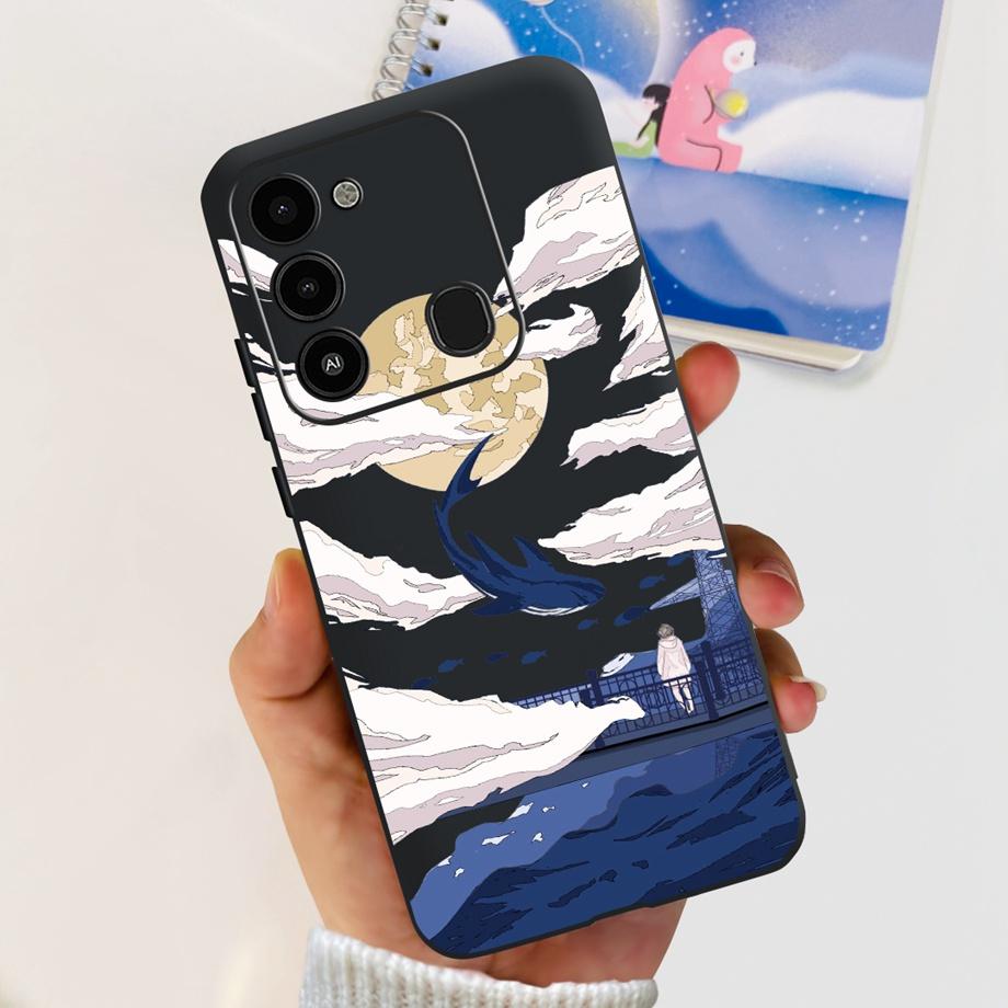 For Tecno Spark 8C 2022 Back Case Soft Silicone Bumper Flower Butterfly Print Phone Coque Capa For Tecno KG5k, KG5j, KG5n Cover