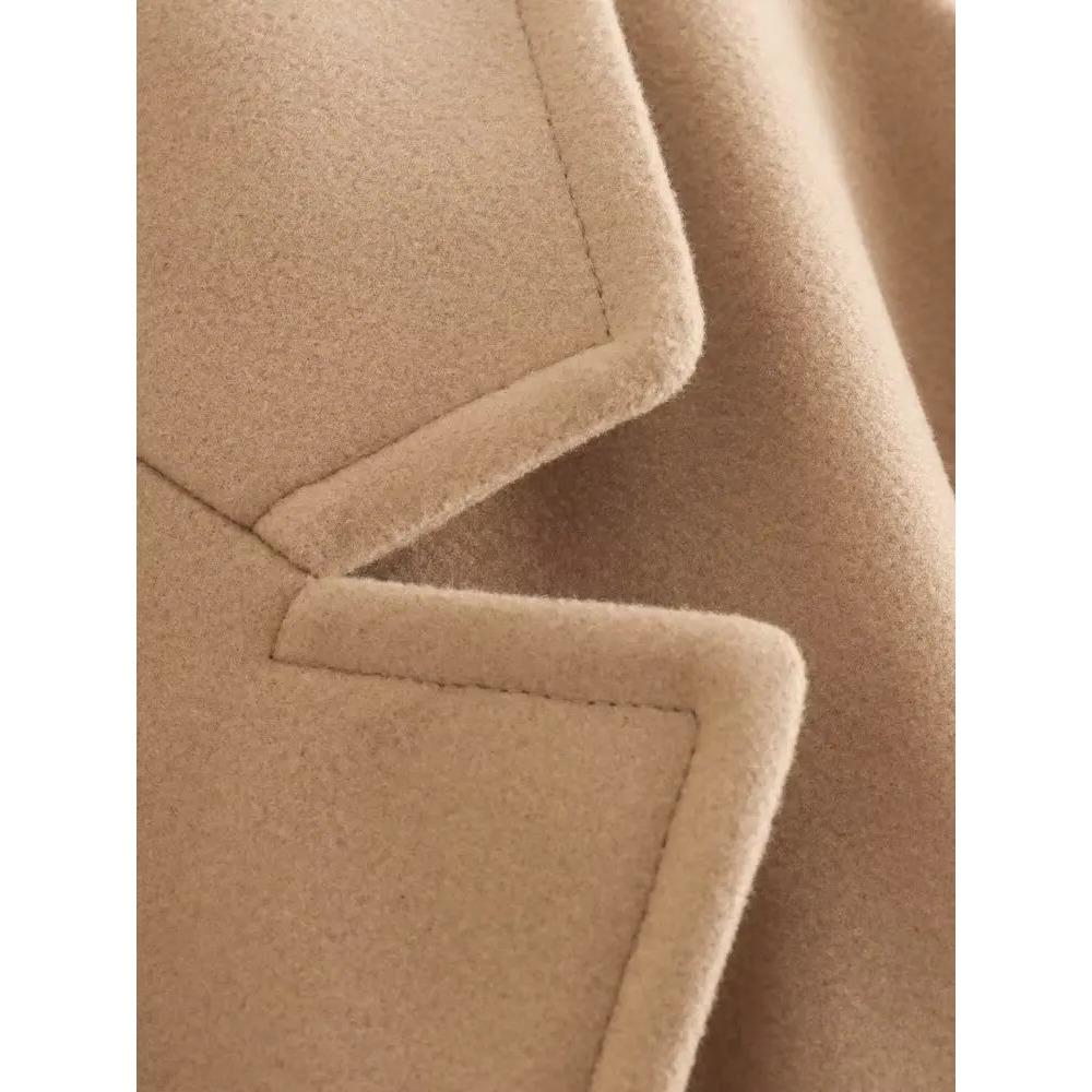 Gabardina larga de lana con botones y doble botonadura, versátil, informal, para otoño e invierno, nueva moda para mujer
