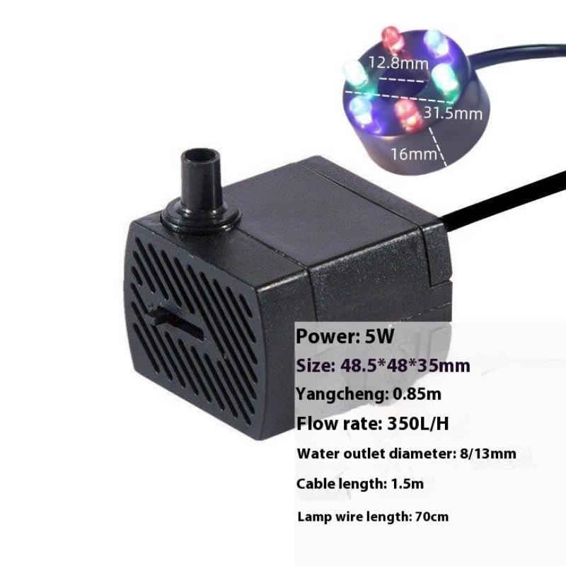Ultra-Quiet Submersible Water Fountain Pump Filter Fish Pond Aquarium Water Pump Tank Fountain AC220V