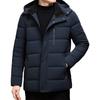 Mens Winter Padded Coat Detachable Hood Thick Warm Casual Fashion Windproof Cotton Jacket
