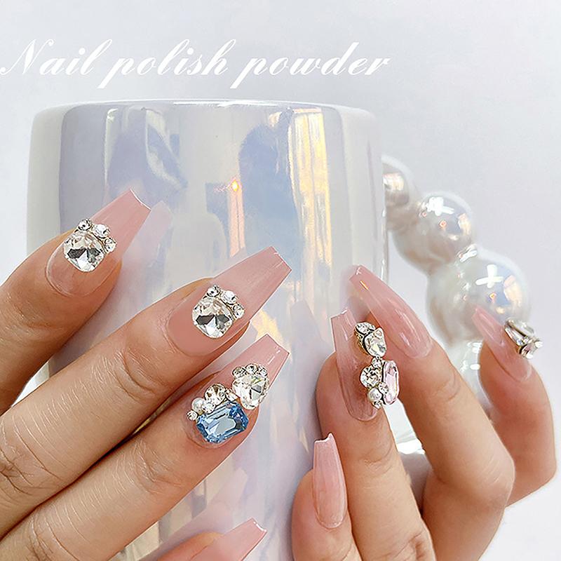 10Pcs/lot Nail Charms Jewelry Luxury Nail Parts Gems Stones Crystal Rhinestones Nail Art Decoration Accessories