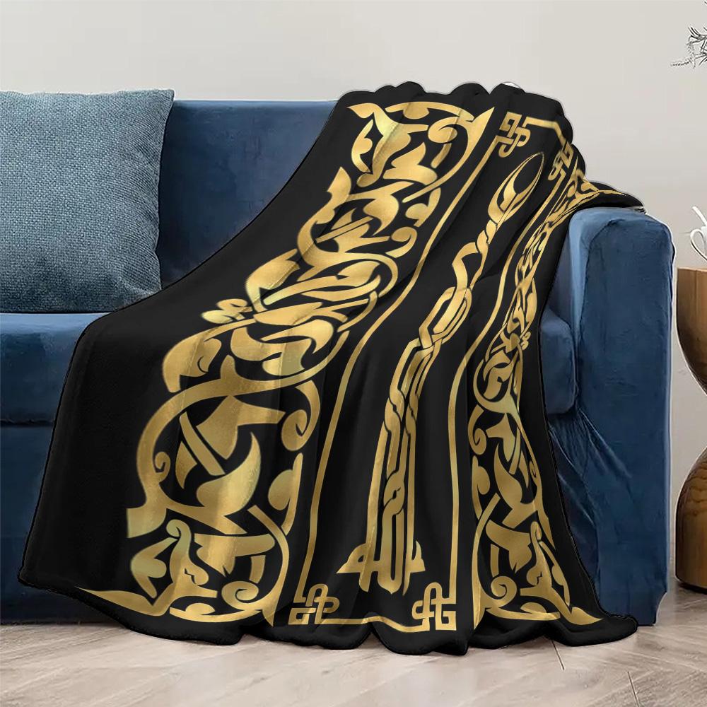 Goldene Islamische Gebetsmatte mit kunstvollem arabischem Muster Muslimischer Dekorations Teppich Moschee Teppich Islamisches Geschenk