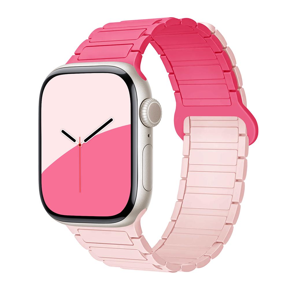 Magnetic Silicone Strap for Apple Watch Band Ultra 2/3 49mm 44mm 40mm 42mm 46mm 41mm 45mm Bracelet IWatch Series 11 10 9 8 7 6 SE 5 4 Correa