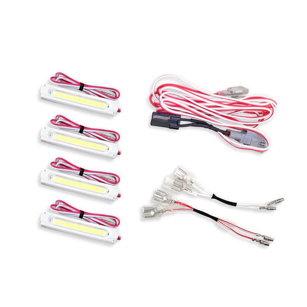 

YOURS 90 Series Voxy LED Grille and Bumper Illumination Set Compatible with Toyota 90 Voxy and Kit (White) - Parts, Accessories, Dress-Up (y412-019