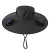 Men's Solar-Powered UV Protection Waterproof Fisherman Hat for Summer Outdoor Activities