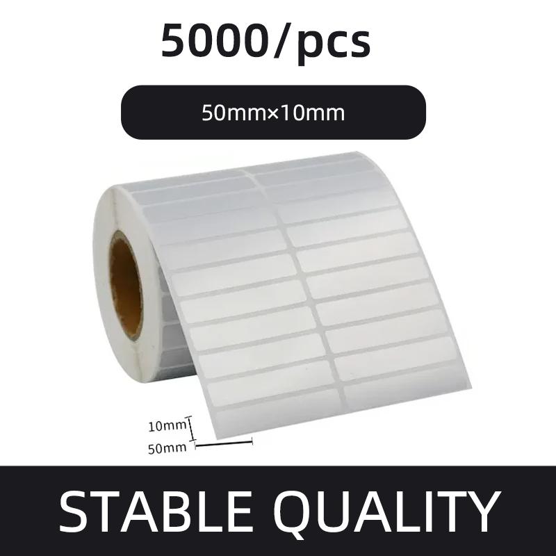 Etiqueta de código de barras PET prata fosca 20 30 40 50 60 70 80 90 100 Fita de transferência térmica Impressora de adesivos