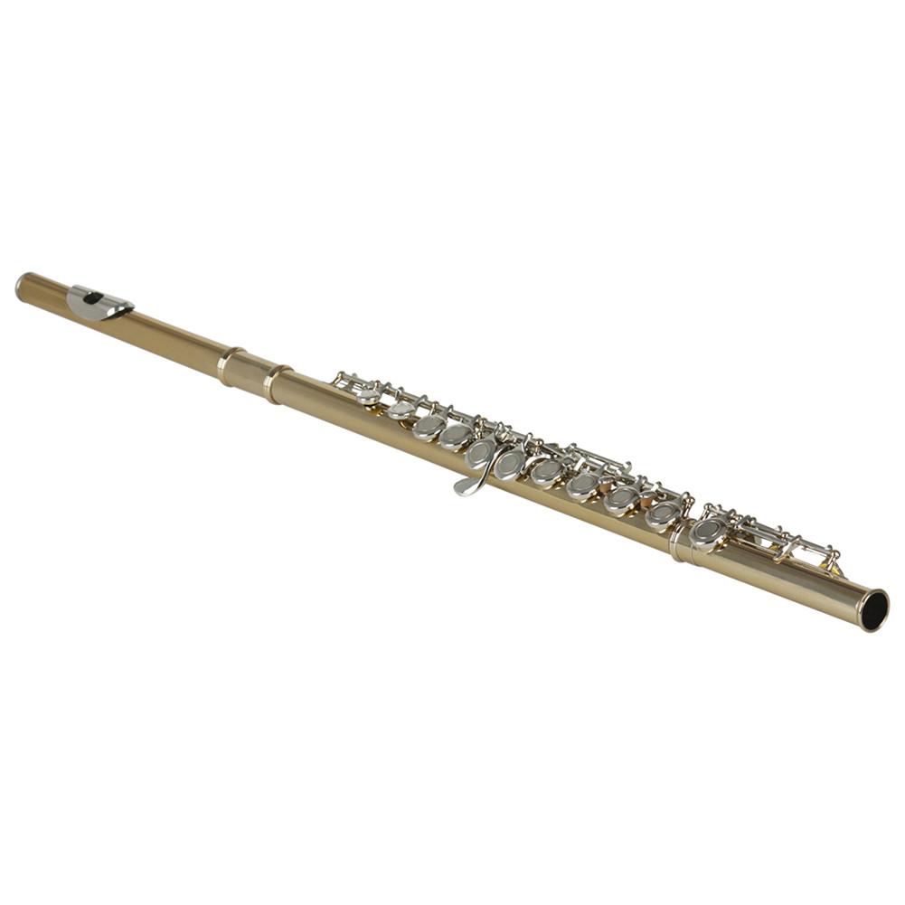 Flute C-tone Silver-plated 16-hole Closed Key Flute with Accessories
