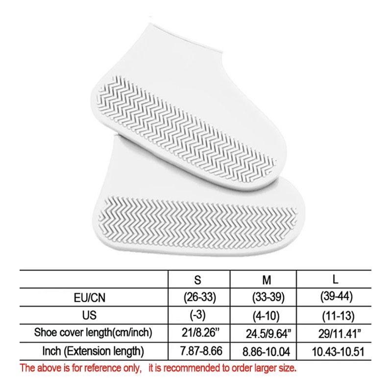 Waterproof Rain Shoes Covers Silicone Non-slip Wear-resistant Outdoor Adult Children Boots Portable Elastic Reusable