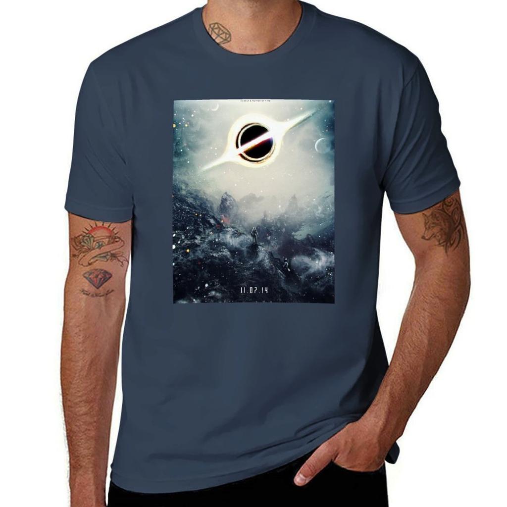 Black Hole Fictional Teaser Movie Poster Design Tshirt Standard Fit Solid Tee Shirt