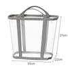 Nylon Mesh Laundry Basket with Handle Breathable Folding Portable Dirty Clothes Organizer Bags Large Capacity Toys Storage Bag