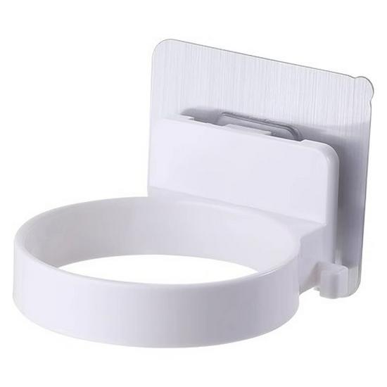 Punch-Free Wall-Mount Hair Dryer Holder - Bathroom Storage Rack белый