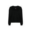 Pinko Solid Color Logo Heart Embroidery Round Neck Sweatshirt Women Sweatshirt Black 102199A1TM-Z99