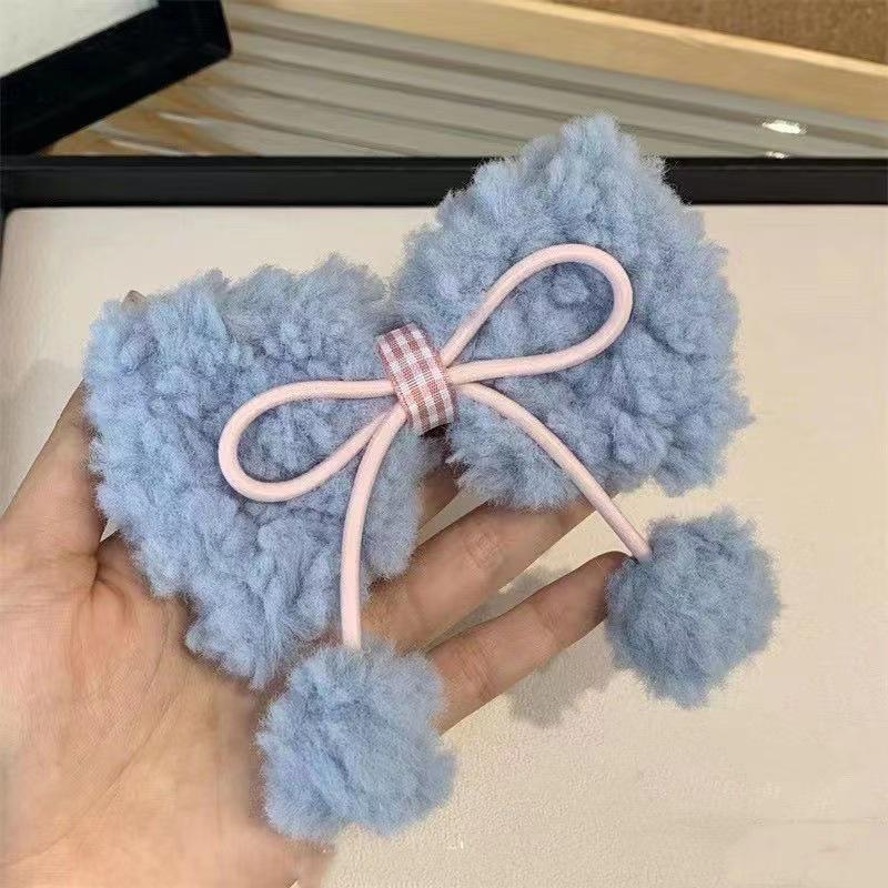 Gentle White Lace Bow Duckbill Clip for Bangs & Ponytails