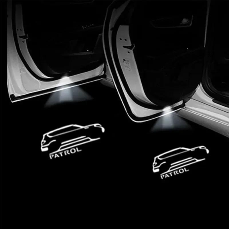 

2PCS LED Door Welcome Ghost Shadow Logo Light For Patrol Y62 Armada 2013 2014 2015 2016 2017 2018 Car Accessories 2PCS
